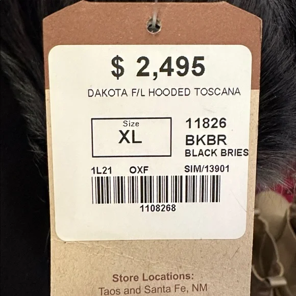 Overland Toscana Sheepskin Hooded Coat, Size XL, Black, NEW with Tags!! - Picture 15 of 15